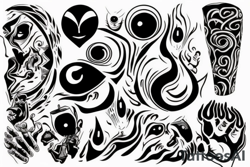 black, eye, evil, vertical, back of the hand tattoo idea