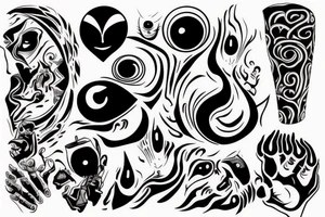 black, eye, evil, vertical, back of the hand tattoo idea