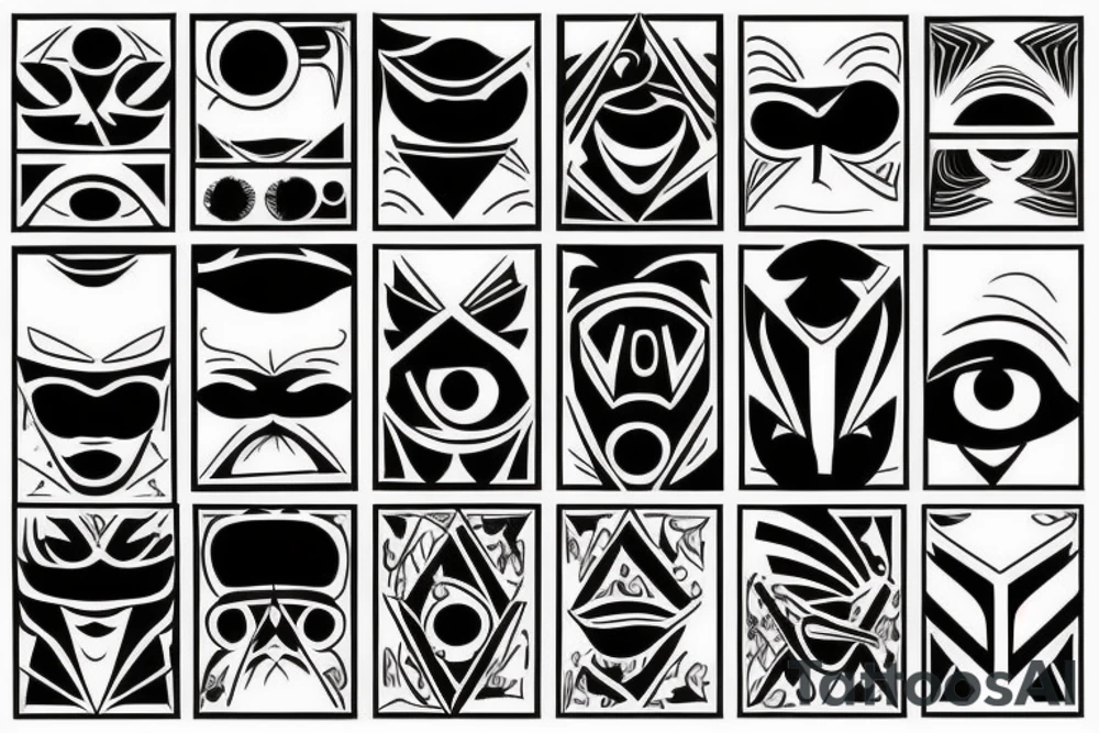 black, eye evil vertical tattoo idea