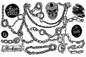 Chains, three , soul tattoo idea