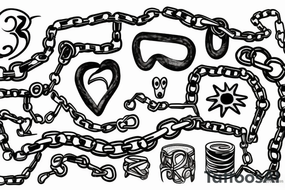 Chains, three , soul tattoo idea