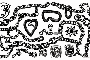Chains, three , soul tattoo idea