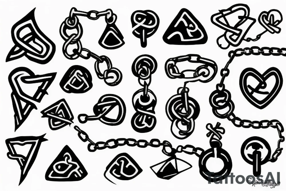 Chains, three , soul tattoo idea