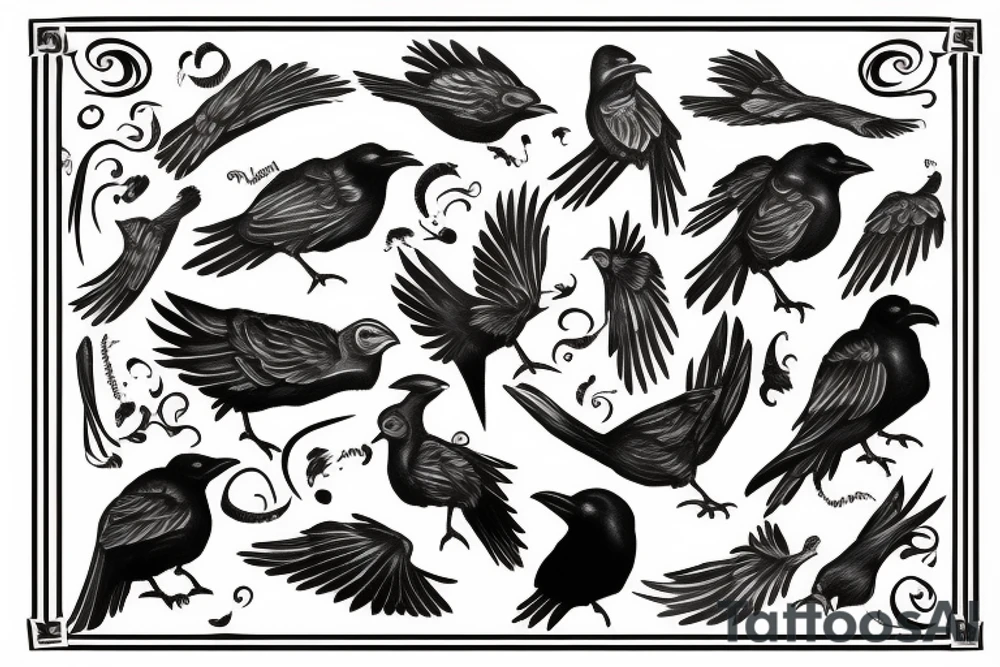 Raven tattoo idea