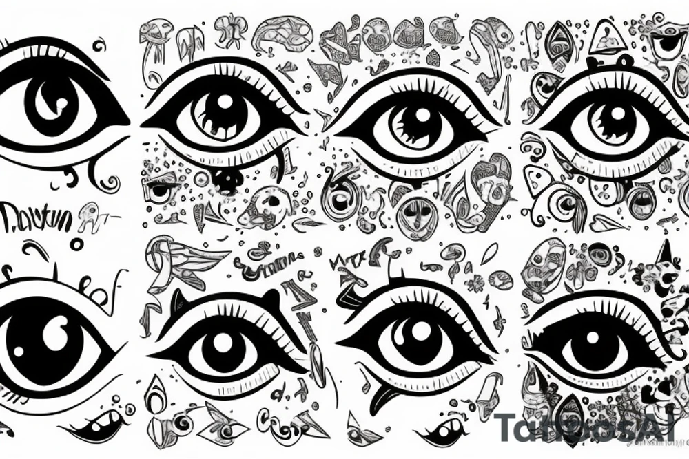 Chtonic  eye tattoo idea
