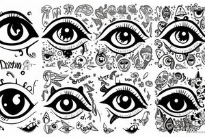 Chtonic  eye tattoo idea