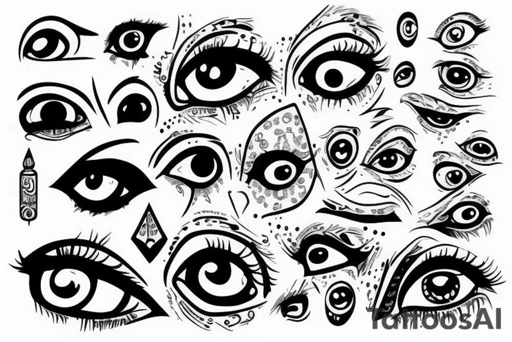 Chtonic  eye tattoo idea