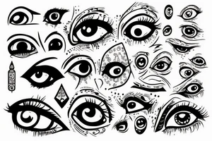 Chtonic  eye tattoo idea