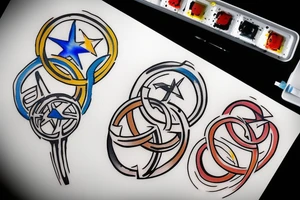 Sydney, Athens, Singapore. Olympic rings tattoo idea