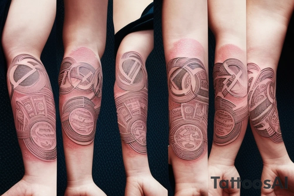 Sydney, Athens, Singapore. Olympic rings tattoo idea
