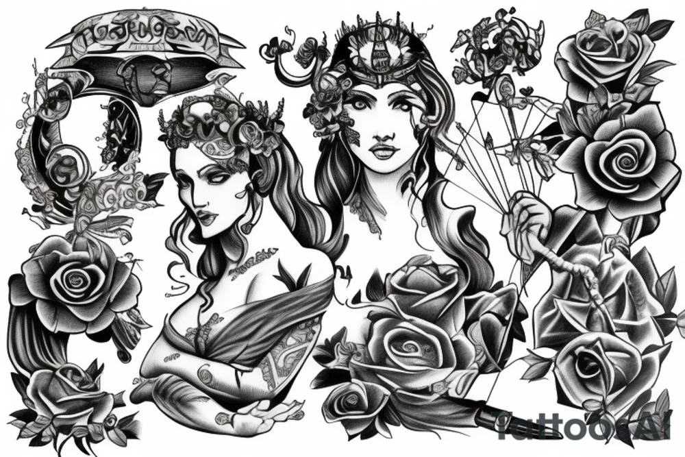 Athena & posideon tattoo tattoo idea