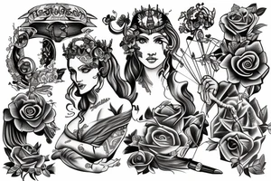 Athena & posideon tattoo tattoo idea