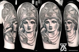 Athena goddess of war tattoo idea
