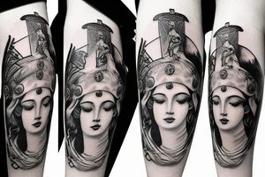 Athena goddess of war tattoo idea
