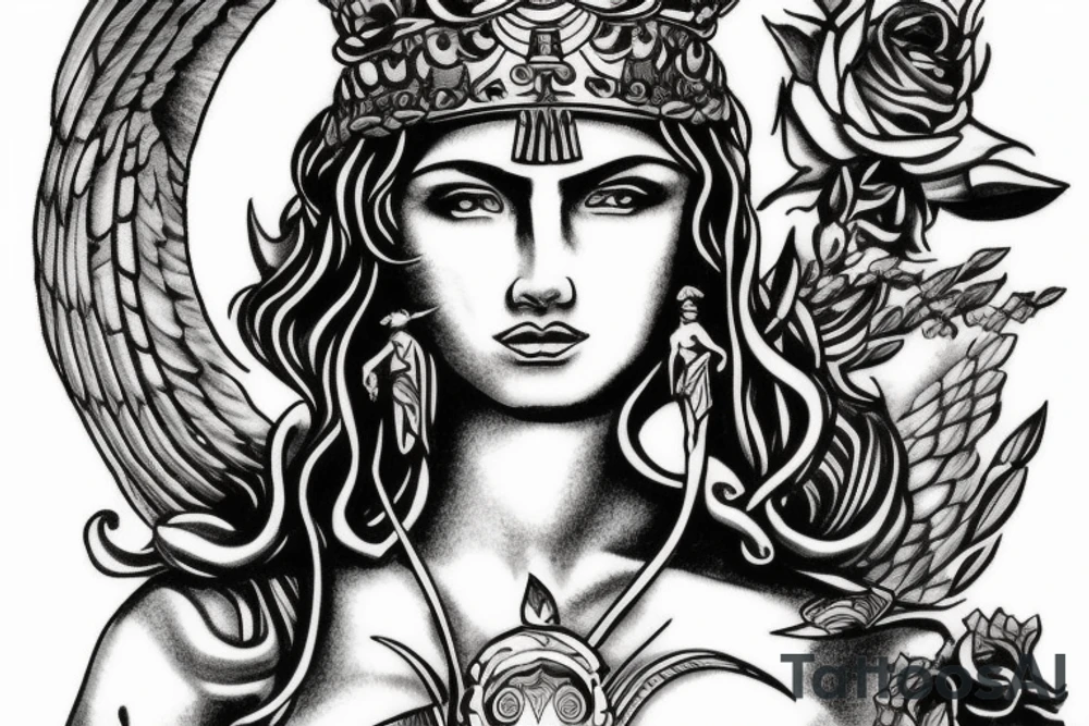 Athena goddess of war tattoo idea