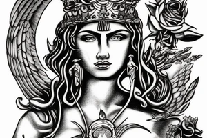 Athena goddess of war tattoo idea