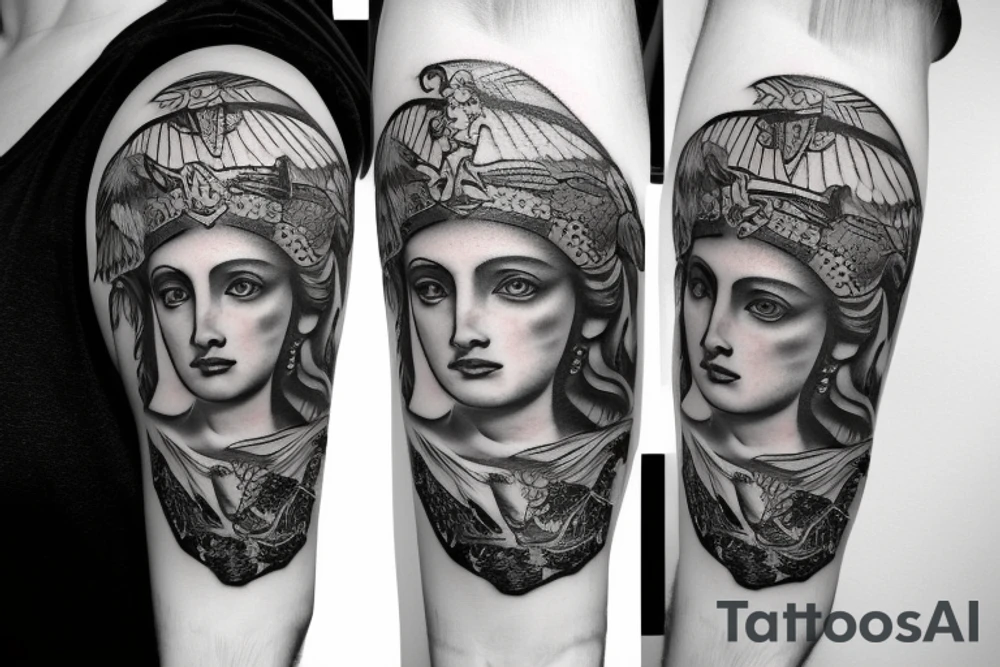 Athena goddess of war tattoo idea