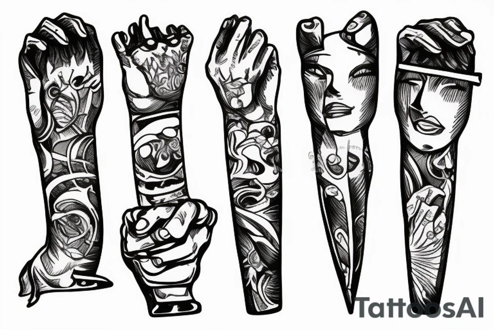 hand holding three matches tattoo idea