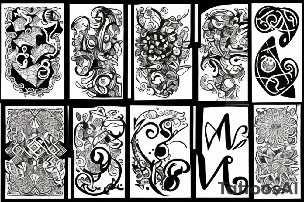 4 puzzle pieces tattoo idea