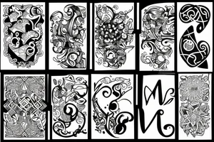 4 puzzle pieces tattoo idea