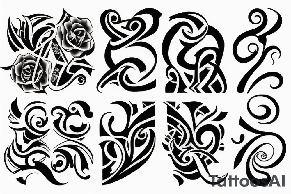 four puzzle pieces tattoo idea