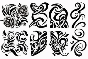 four puzzle pieces tattoo idea