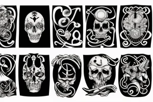 four puzzle pieces tattoo idea
