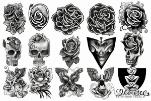 four puzzle pieces tattoo idea