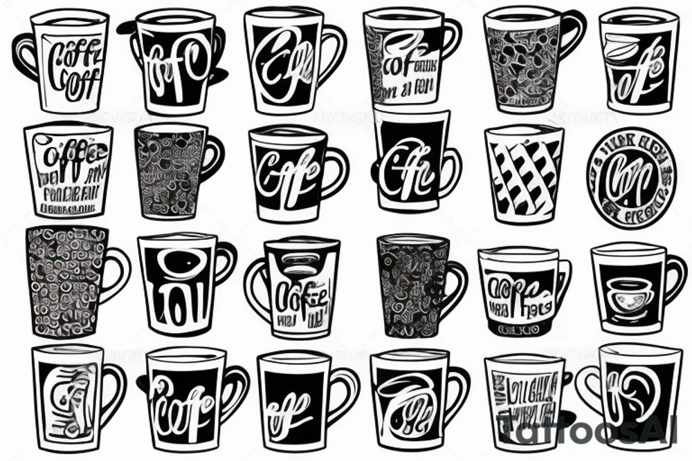 coffee cup tattoo idea