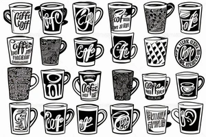 coffee cup tattoo idea