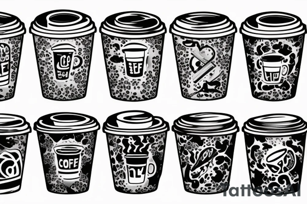coffee cup tattoo idea