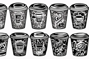 coffee cup tattoo idea