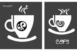 simple coffee cup in 2d with steam tattoo idea