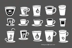 simple coffee cup in 2d with steam tattoo idea