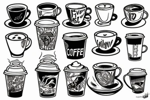 coffee cup from above tattoo idea