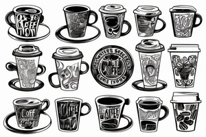 coffee cup viewed from above tattoo idea