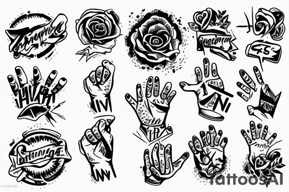 hand pointing finger in the distance tattoo idea