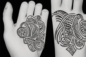 hand pointing finger tattoo idea
