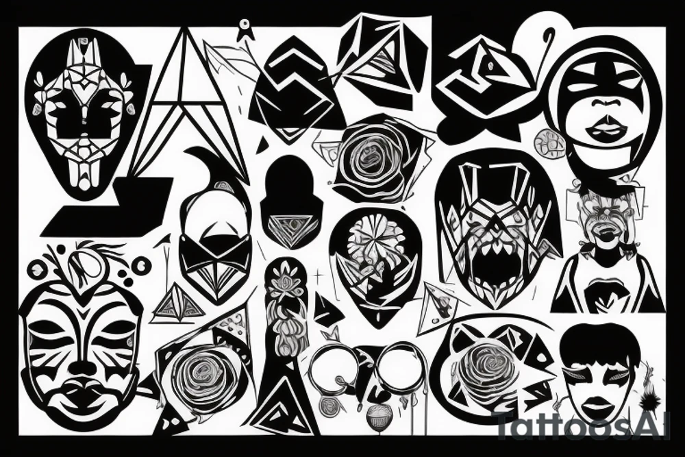 noisy head tattoo idea