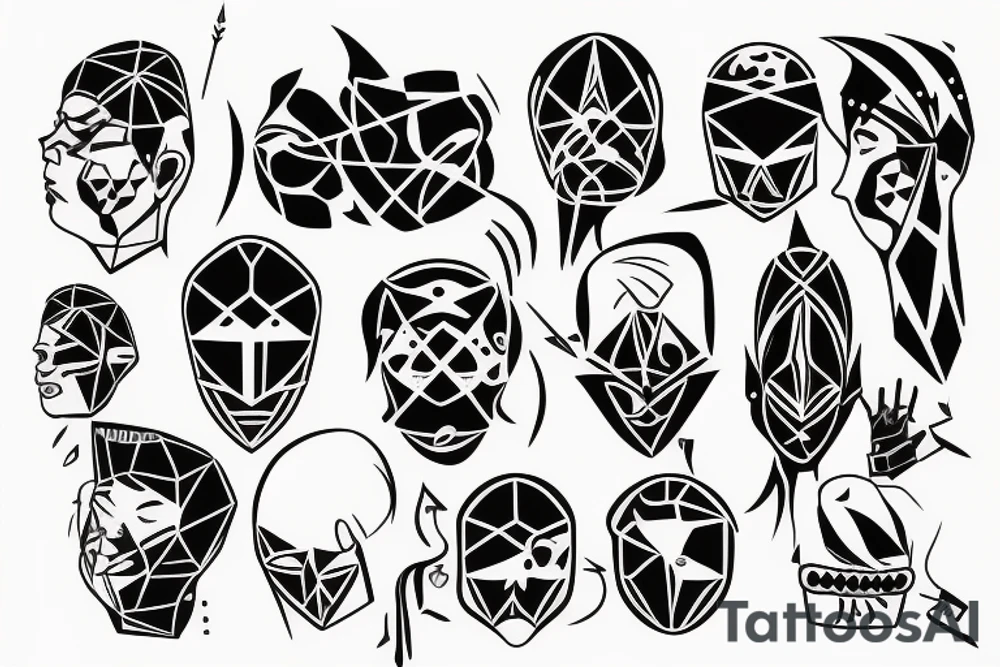 noisy head tattoo idea