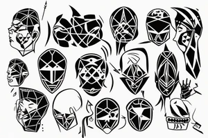 noisy head tattoo idea