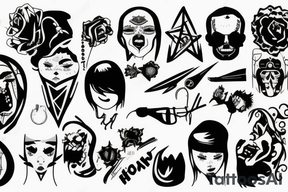 noisy head tattoo idea