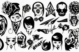 noisy head tattoo idea