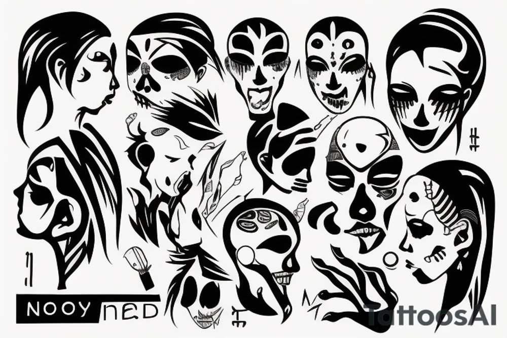 noisy head tattoo idea