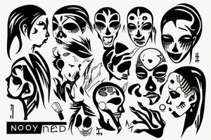 noisy head tattoo idea