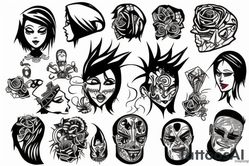 noisy head tattoo idea