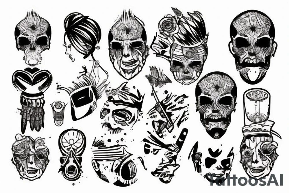 noisy head tattoo idea