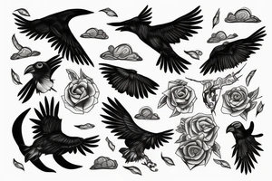 storm crow tattoo idea