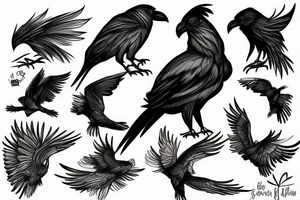 storm crow tattoo idea