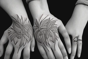 Interlaced hands tattoo tattoo idea